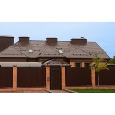 Металлочерепица GL Классик 0,5 Satin RR 32 темно-коричневый