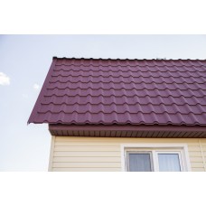 Металлочерепица Камея 0,5 Стальной бархат RAL 7024 мокрый асфальт