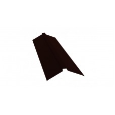 Планка конька плоского 115х30х115 0,5 Velur20 шоколад