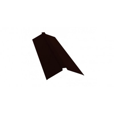 Планка конька плоского 115х30х115 0,5 Velur20  шоколад