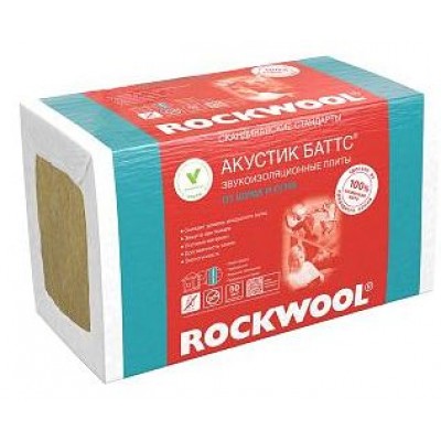 Каменная вата АКУСТИК БАТТС 50мм