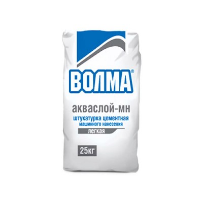 Цементая штукатурка Волма Акваслой МН 25 кг для машинного нанесения