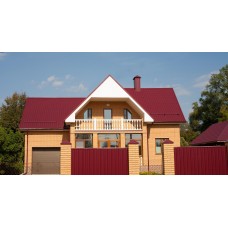 Металлочерепица классик 0,4 PE RAL 3005 красное вино