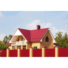 Металлочерепица классик 0,4 PE RAL 3005 красное вино