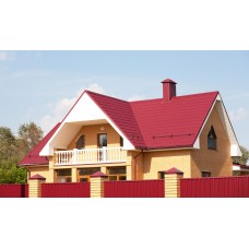 Металлочерепица классик 0,4 PE RAL 3005 красное вино